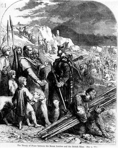 Fredstraktaten mellem de saksiske ledere og den engelske konge af English School